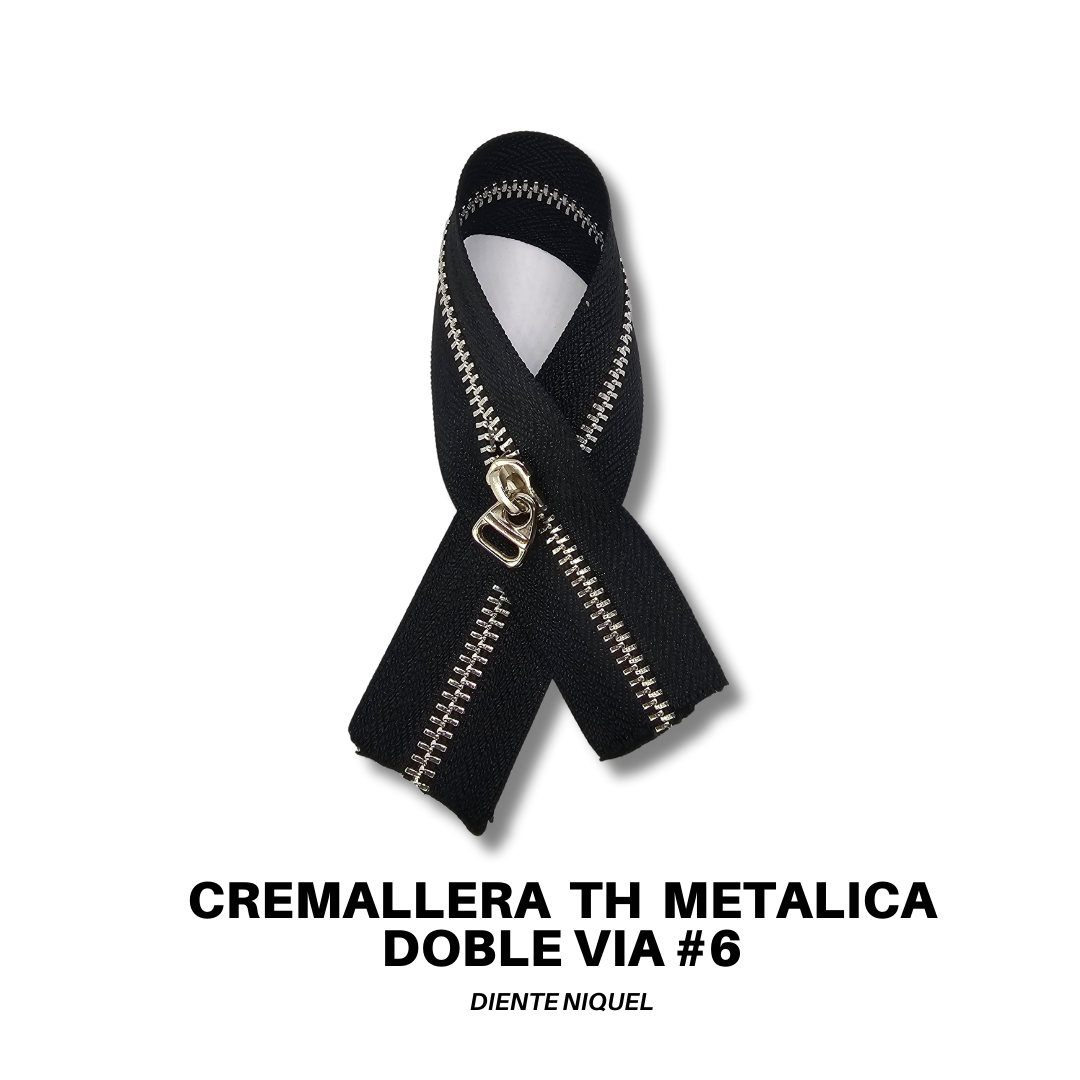 Cremallera TH Metalica Diente Niquel